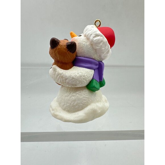 Hallmark Keepsake 1999 Snow Buddies Snowman Fox Ornament Christmas Holiday Decor - Picture 6 of 9